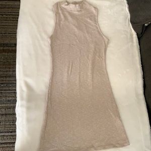 Knit turtle neck dress.